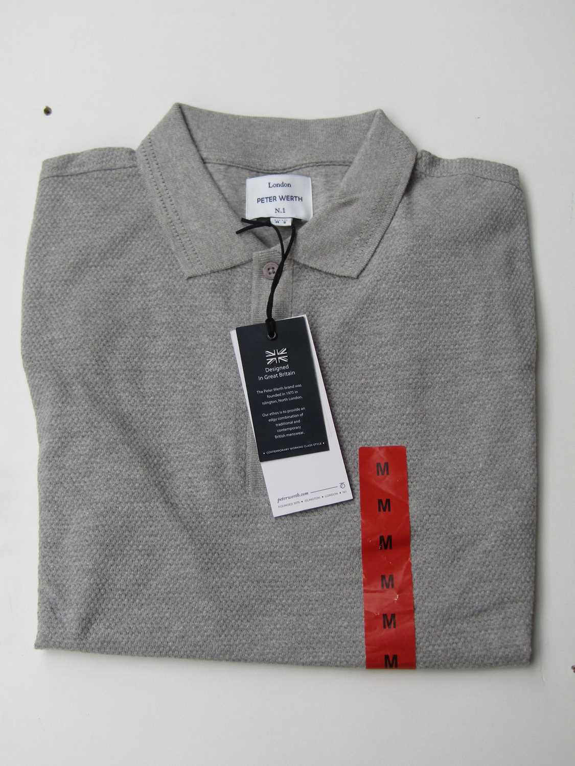 Lot 17 - Peter Werth London Grey Marl polo shirt, size M