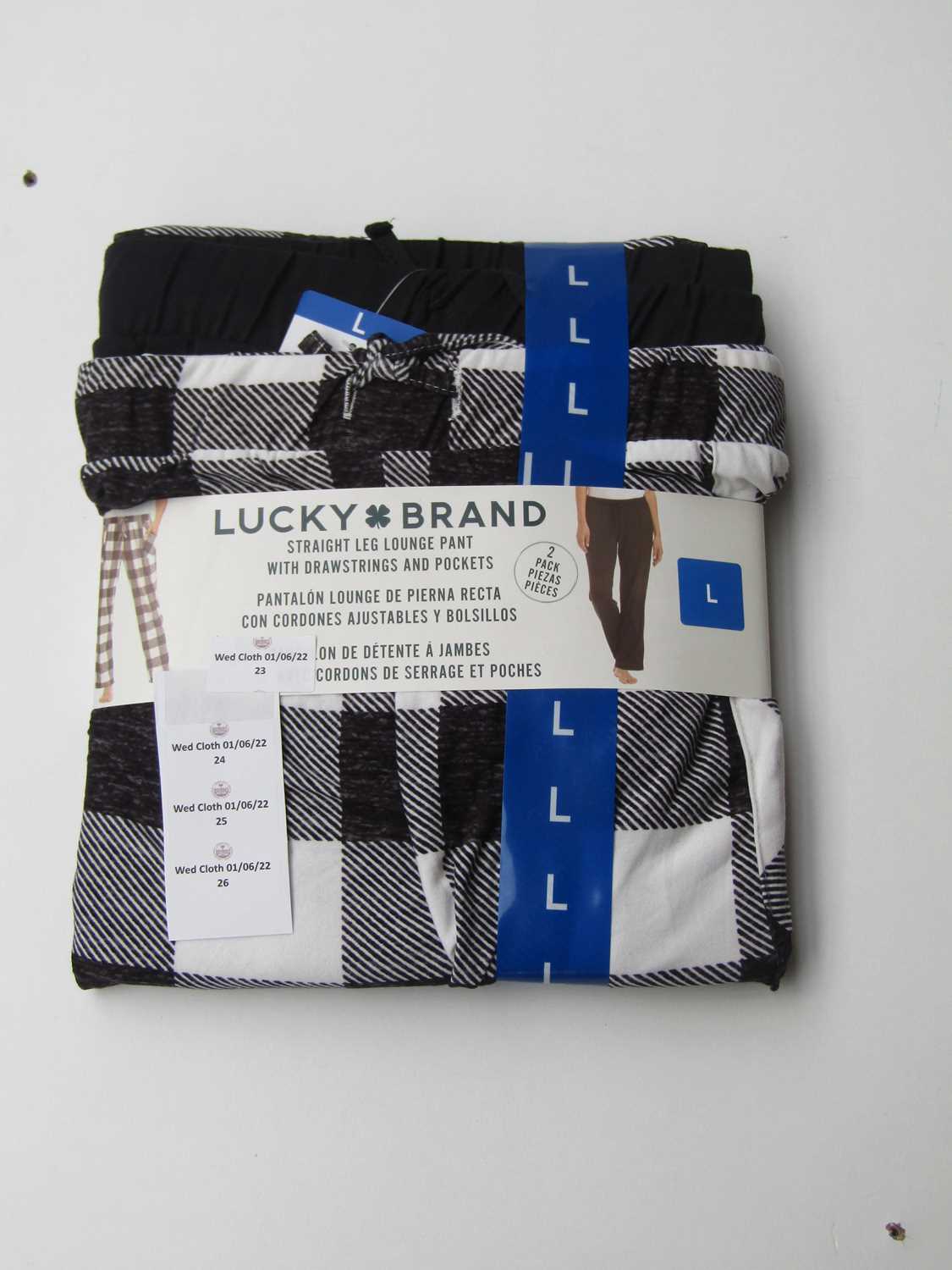 Lot 26 - Lucky Brand straight leg lounge pants, size L