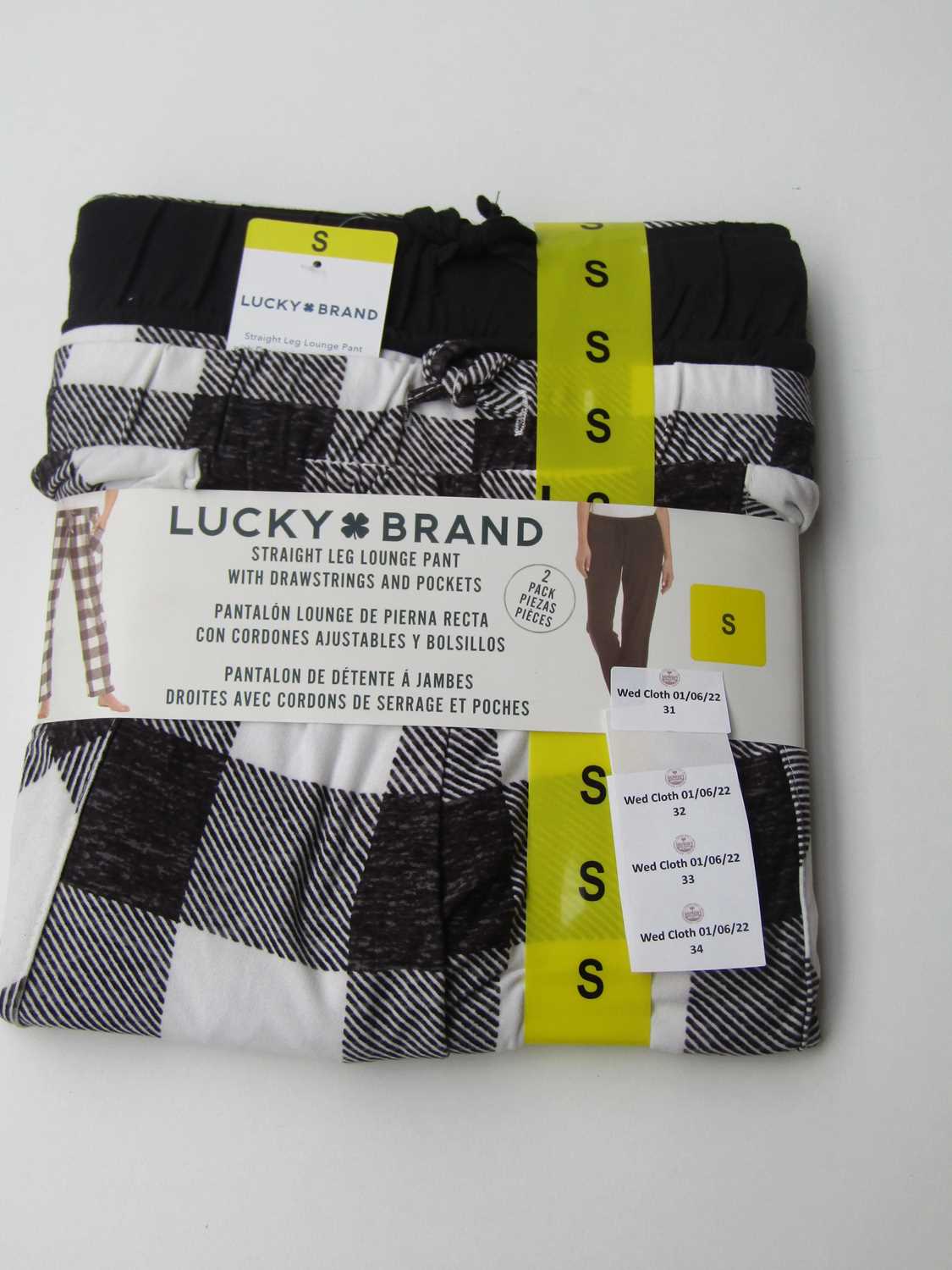 Lot 32 - Lucky Brand straight leg lounge pants, size S