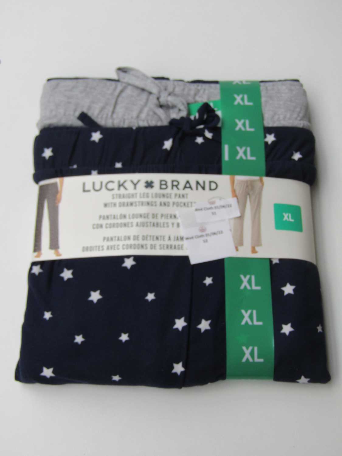 Lot 51 - Lucky Brand straight leg lounge pants, size XL
