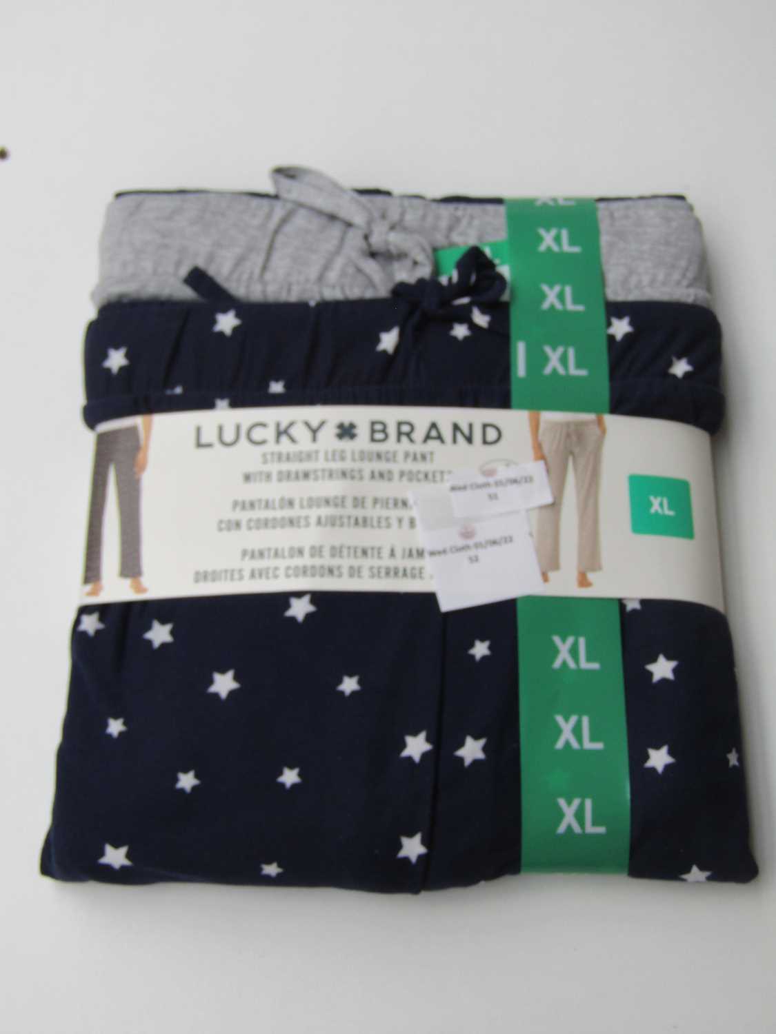 Lot 52 - Lucky Brand straight leg lounge pants, size XL