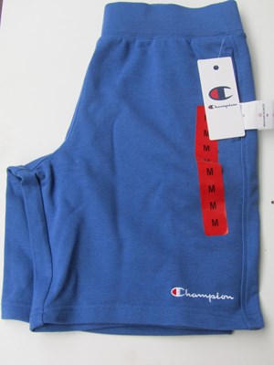 Lot 97 - Champion fleece shield blue shorts, size M