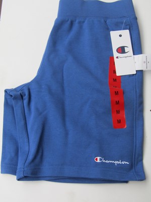 Lot 99 - Champion fleece shield blue shorts, size M